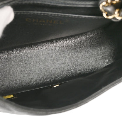 Chanel 2018 Gray Caviar Skin Mini Classic Square Flap Shoulder Bag 17