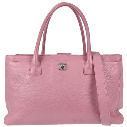 Chanel 2015-2016 Pink Deerskin Executive Cerf 2way Shoulder Tote Bag