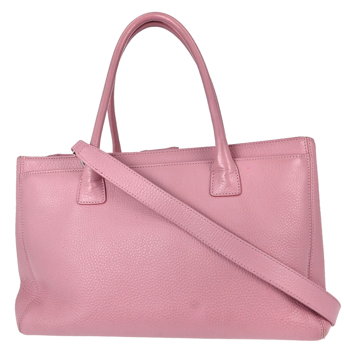 Chanel 2015-2016 Pink Deerskin Executive Cerf 2way Shoulder Tote Bag