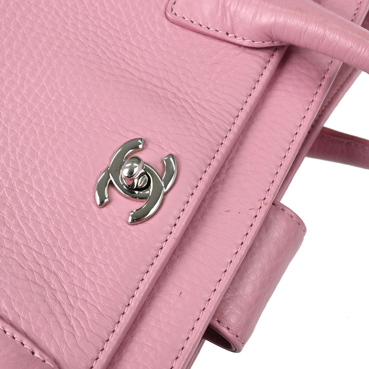 Chanel 2015-2016 Pink Deerskin Executive Cerf 2way Shoulder Tote Bag