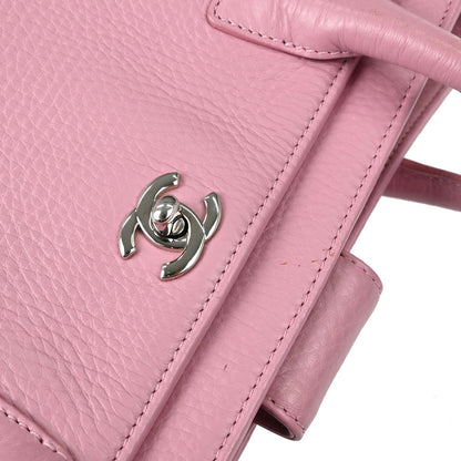 Chanel 2015-2016 Pink Deerskin Executive Cerf 2way Shoulder Tote Bag