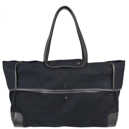 Hermes Black Toile Goeland Passe Passe 43 Tote Handbag