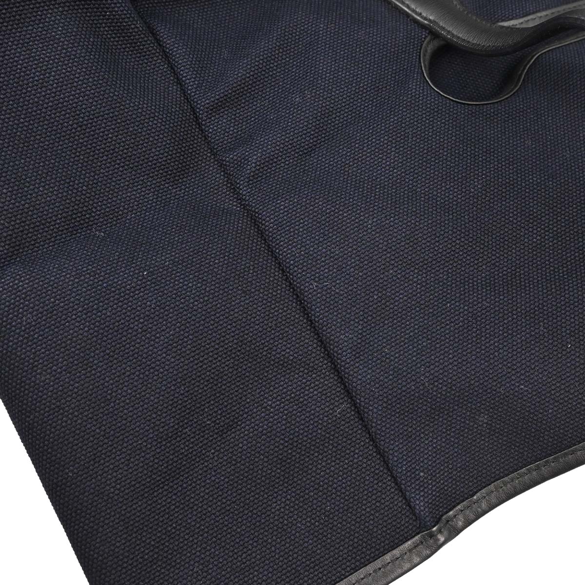 Hermes Black Toile Goeland Passe Passe 43 Tote Handbag