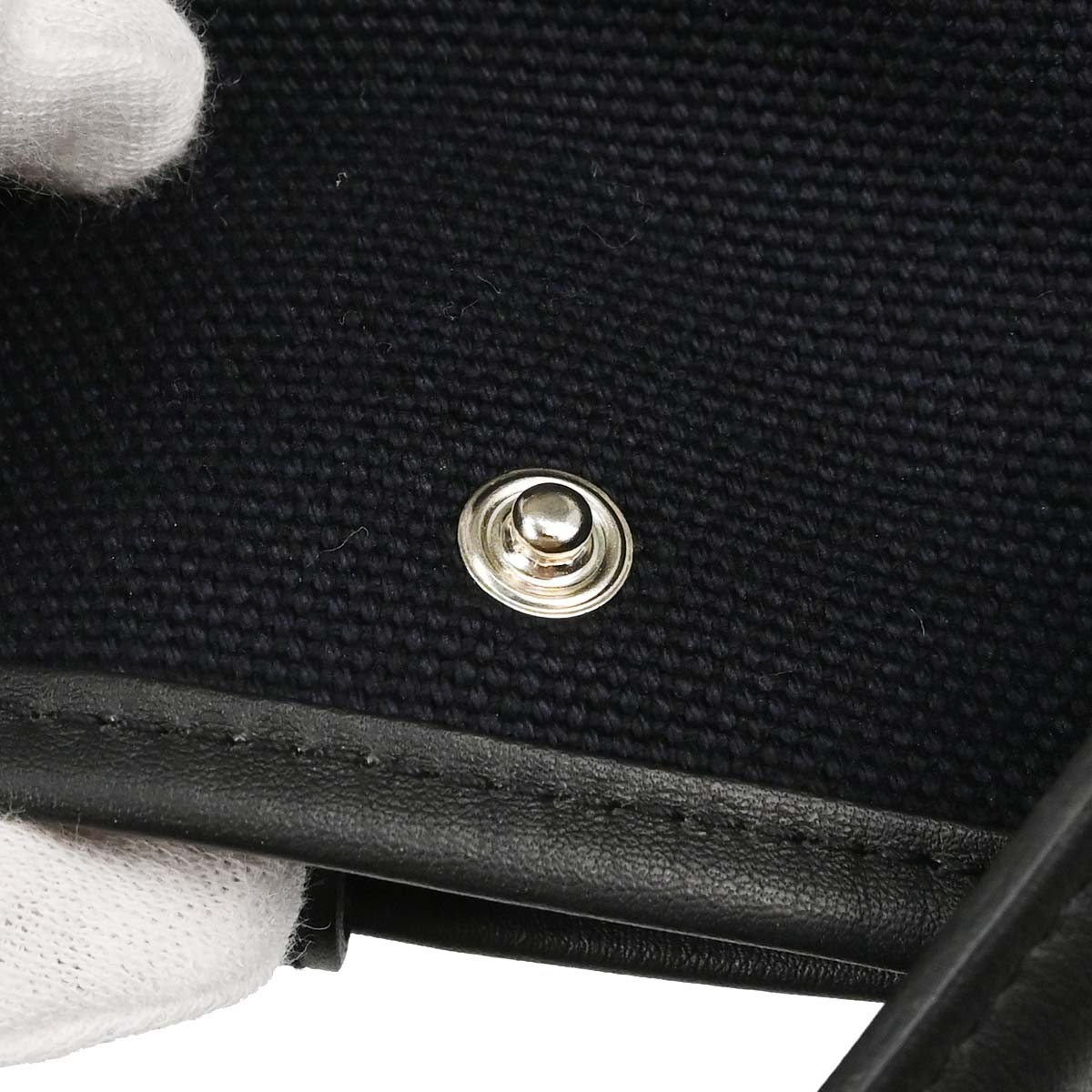 Hermes Black Toile Goeland Passe Passe 43 Tote Handbag