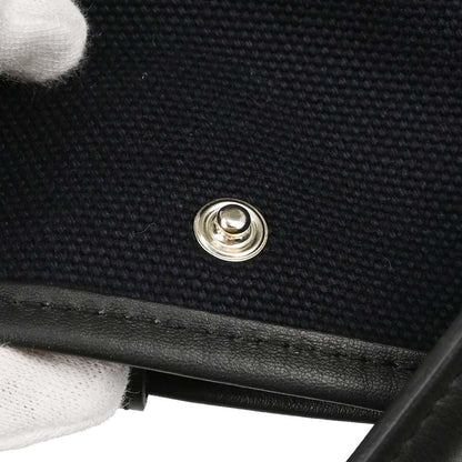 Hermes Black Toile Goeland Passe Passe 43 Tote Handbag