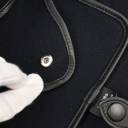 Hermes Black Toile Goeland Passe Passe 43 Tote Handbag