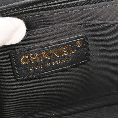 Chanel Black Lambskin Chevron Turnlock Mini Full Flap Shoulder Bag