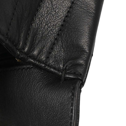 Chanel Black Lambskin Chevron Turnlock Mini Full Flap Shoulder Bag