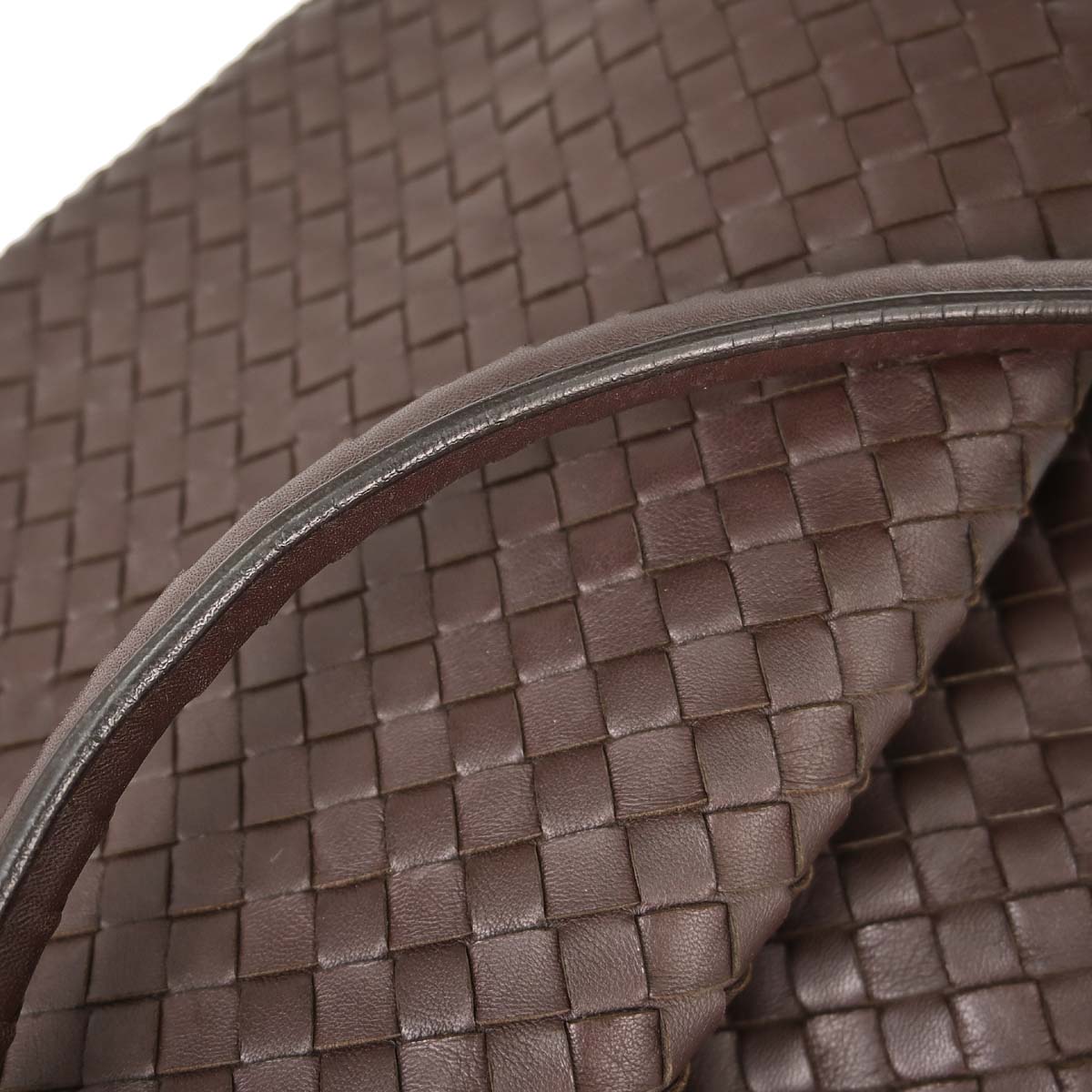 Bottega Veneta Brown Lambskin Intrecciato Tote Handbag