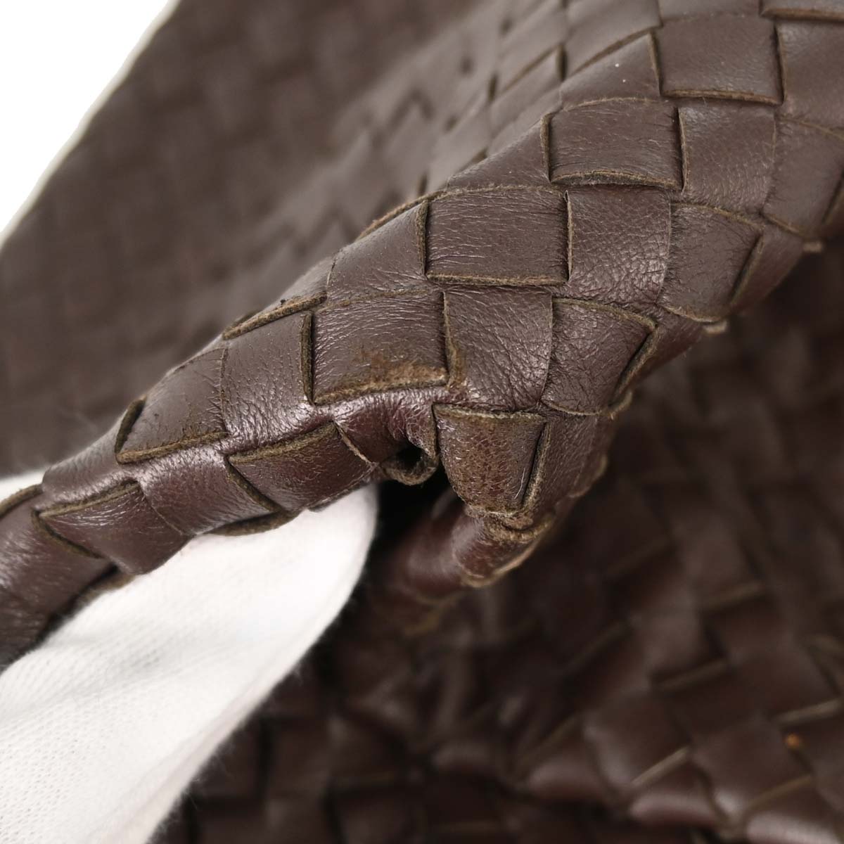 Bottega Veneta Brown Lambskin Intrecciato Tote Handbag