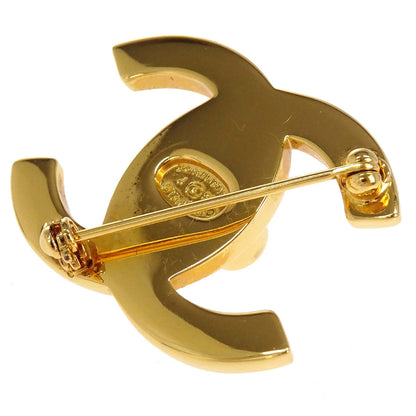 Chanel Turnlock Brooch Pin Gold Small 96P
