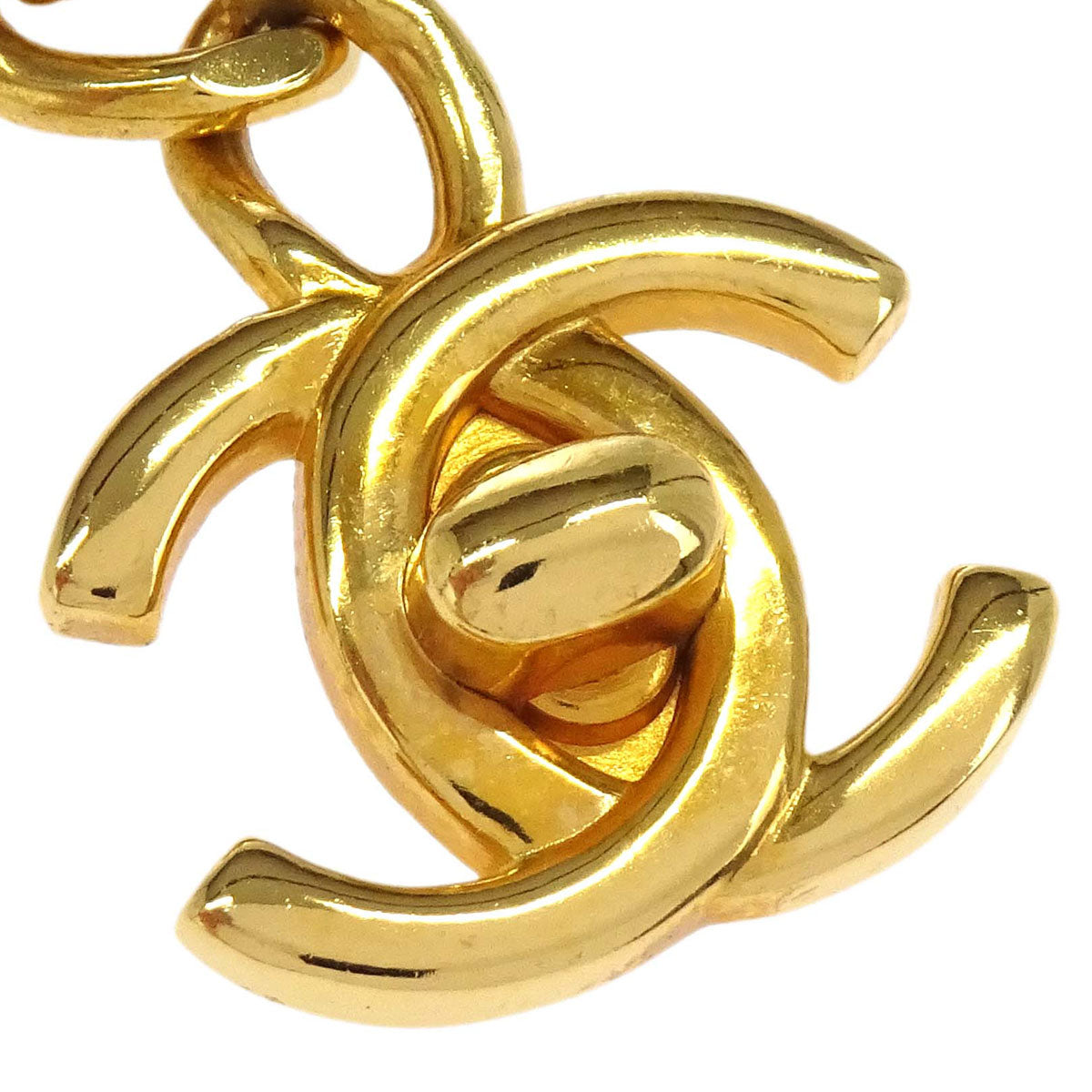Chanel CC Turnlock Dangle Clip-On Earrings Gold 96A