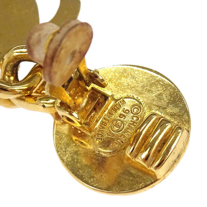 Chanel CC Turnlock Dangle Clip-On Earrings Gold 96A