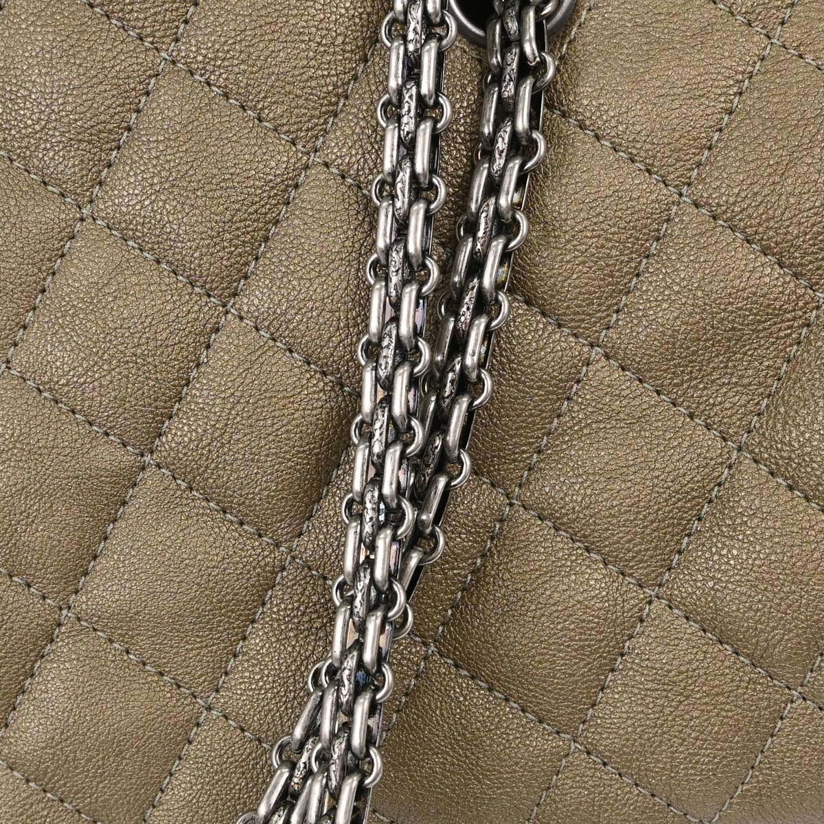 Chanel Metallic Gold Calfskin Medium Bowling Mademoiselle Handbag