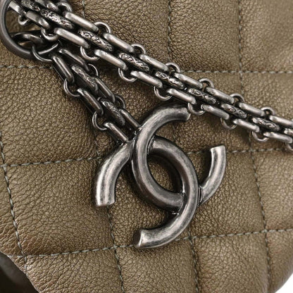 Chanel Metallic Gold Calfskin Medium Bowling Mademoiselle Handbag