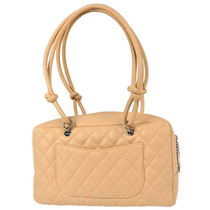 Chanel 2005-2006 Beige Calfskin Cambon Ligne Bowling Bag