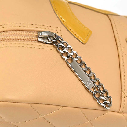 Chanel 2005-2006 Beige Calfskin Cambon Ligne Bowling Bag