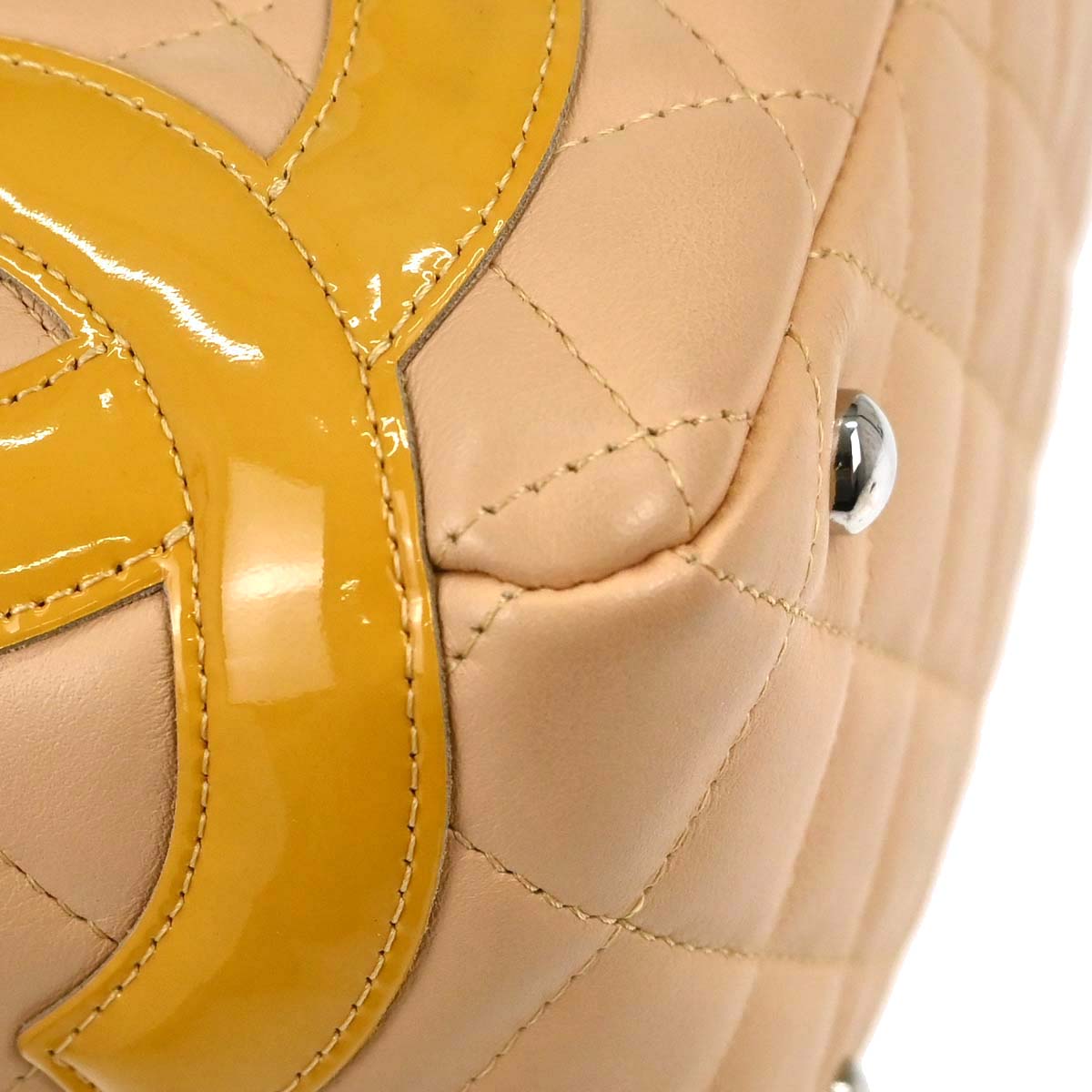 Chanel 2005-2006 Beige Calfskin Cambon Ligne Bowling Bag