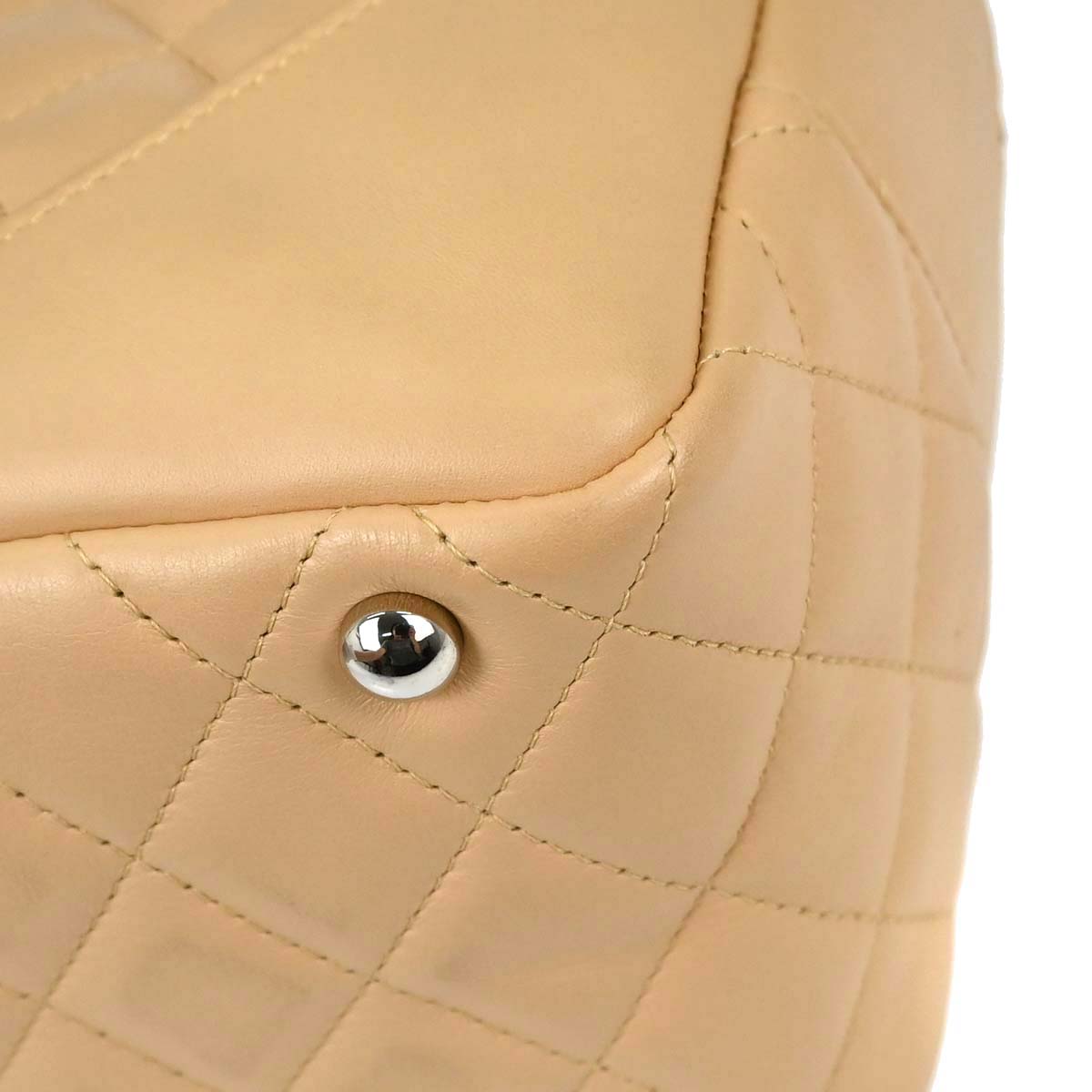 Chanel 2005-2006 Beige Calfskin Cambon Ligne Bowling Bag