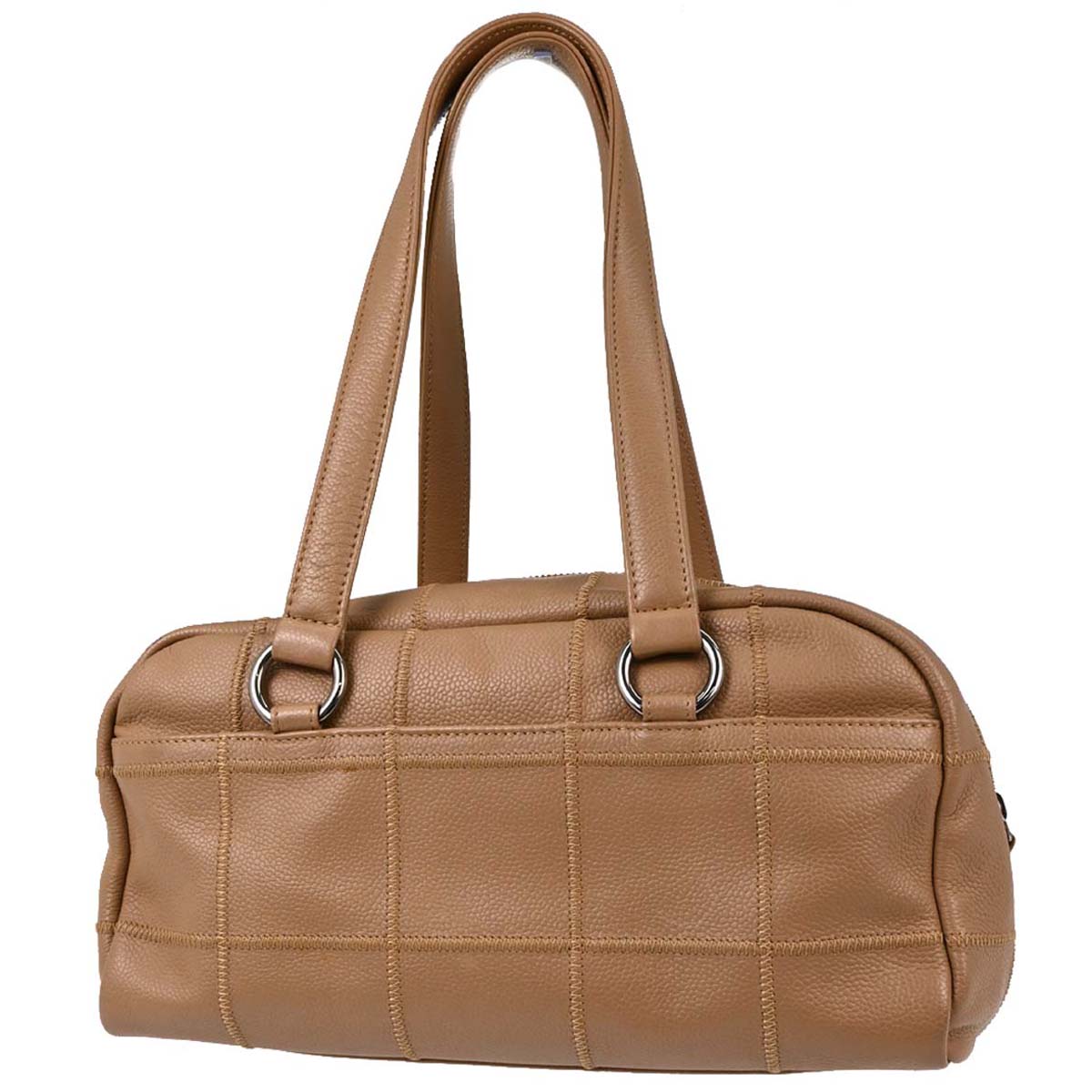 Chanel 2004-2005 Brown Caviar Skin Wild Stitch Choco Bar Handbag