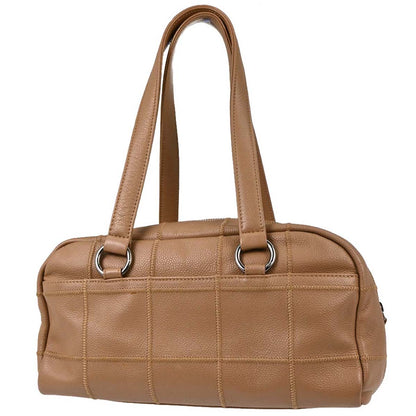 Chanel 2004-2005 Brown Caviar Skin Wild Stitch Choco Bar Handbag