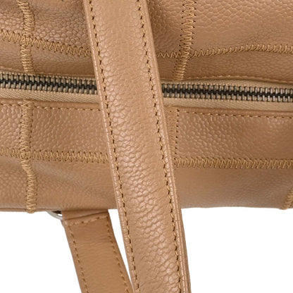 Chanel 2004-2005 Brown Caviar Skin Wild Stitch Choco Bar Handbag