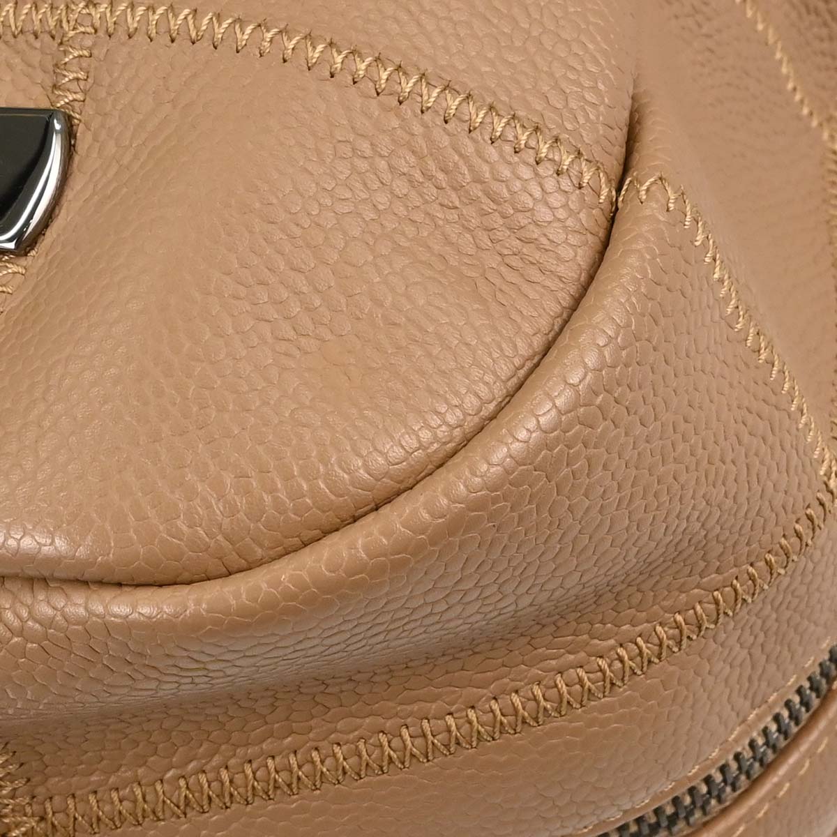 Chanel 2004-2005 Brown Caviar Skin Wild Stitch Choco Bar Handbag