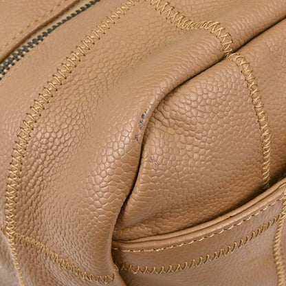 Chanel 2004-2005 Brown Caviar Skin Wild Stitch Choco Bar Handbag