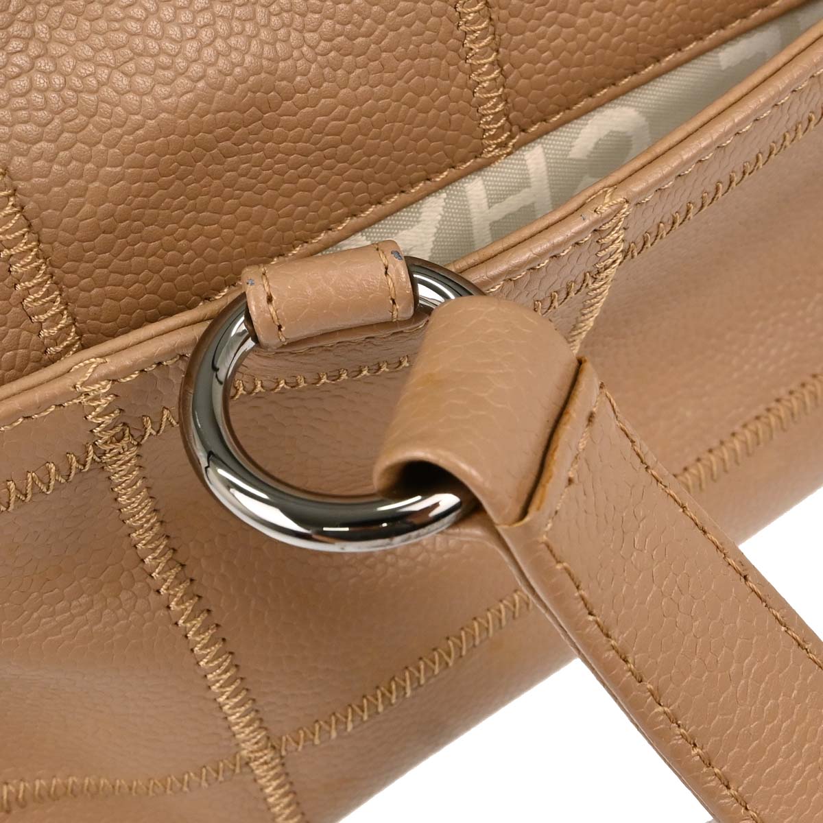 Chanel 2004-2005 Brown Caviar Skin Wild Stitch Choco Bar Handbag