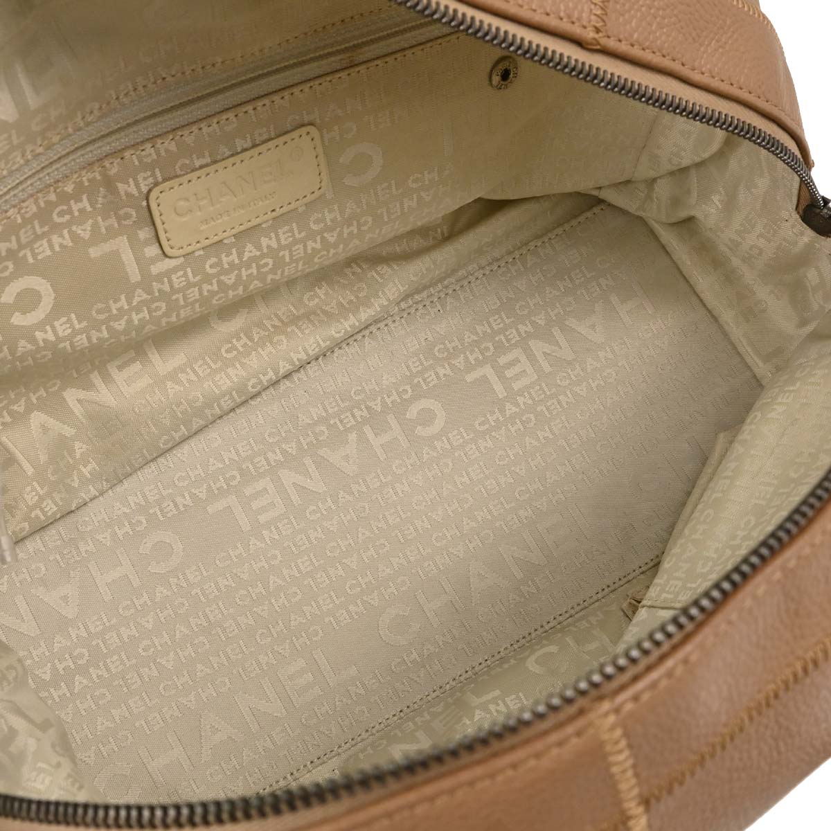 Chanel 2004-2005 Brown Caviar Skin Wild Stitch Choco Bar Handbag