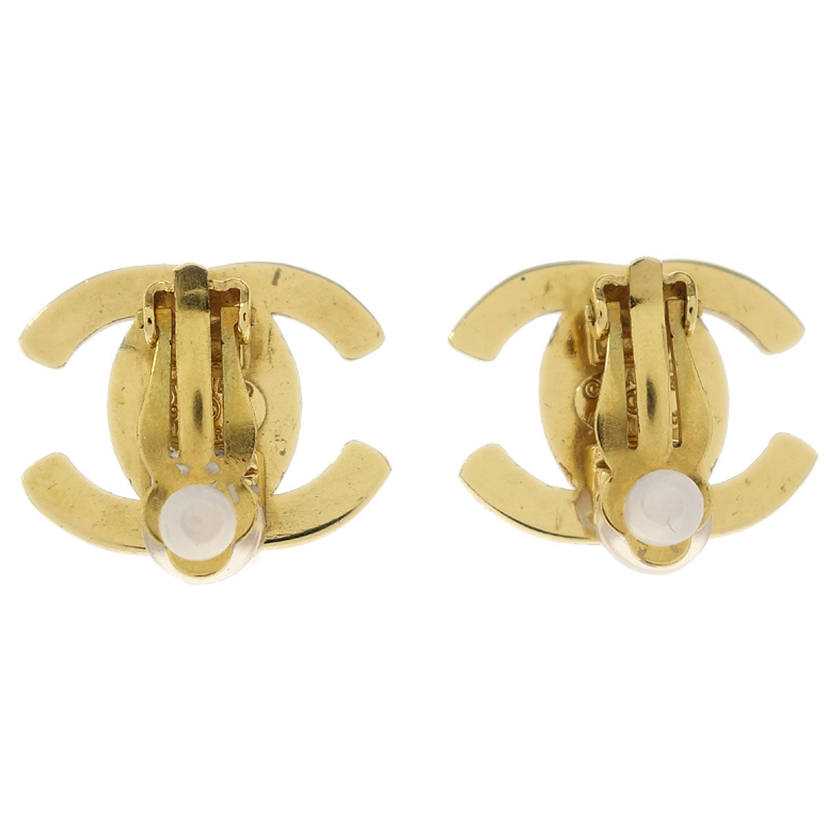 Chanel CC Turnlock Clip-On Earrings Gold Small 96P