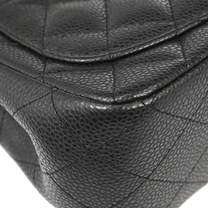 Chanel Gray Caviar Skin Mini Classic Square Flap Shoulder Bag 17