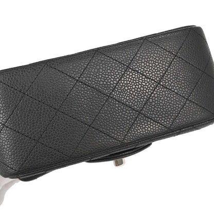 Chanel Gray Caviar Skin Mini Classic Square Flap Shoulder Bag 17