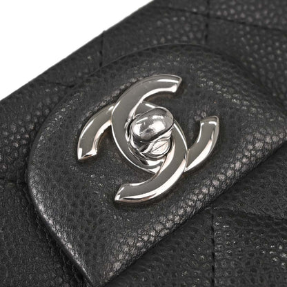 Chanel Gray Caviar Skin Mini Classic Square Flap Shoulder Bag 17