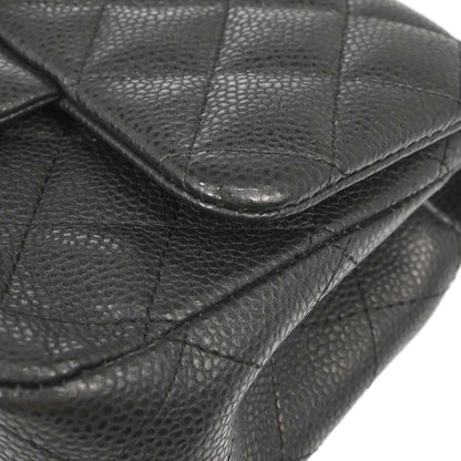 Chanel Gray Caviar Skin Mini Classic Square Flap Shoulder Bag 17