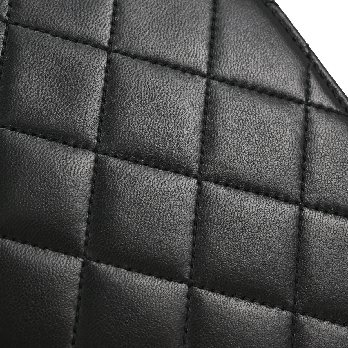 Chanel 1997-1999 Black Lambskin Pushlock Small Half Flap Shoulder Bag