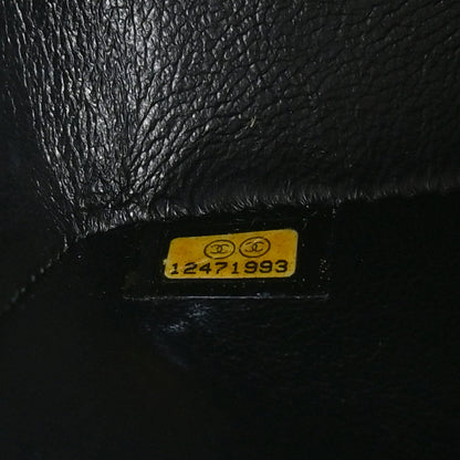 Chanel 2008-2009 Black Caviar Skin Medium Classic Double Flap Shoulder Bag