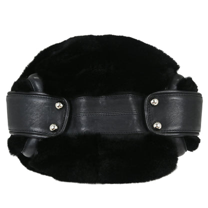 Chanel Black Lapin Fur Tote Handbag