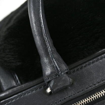 Chanel Black Lapin Fur Tote Handbag