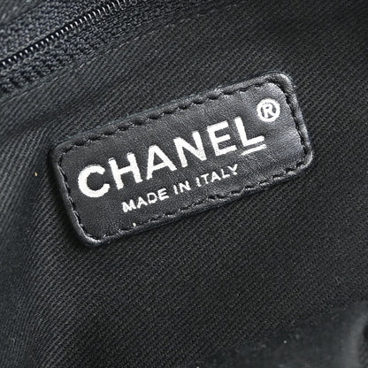 Chanel Black Lapin Fur Tote Handbag