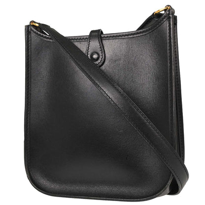 Hermes Black Box Calf Evelyne TPM Shoulder Bag