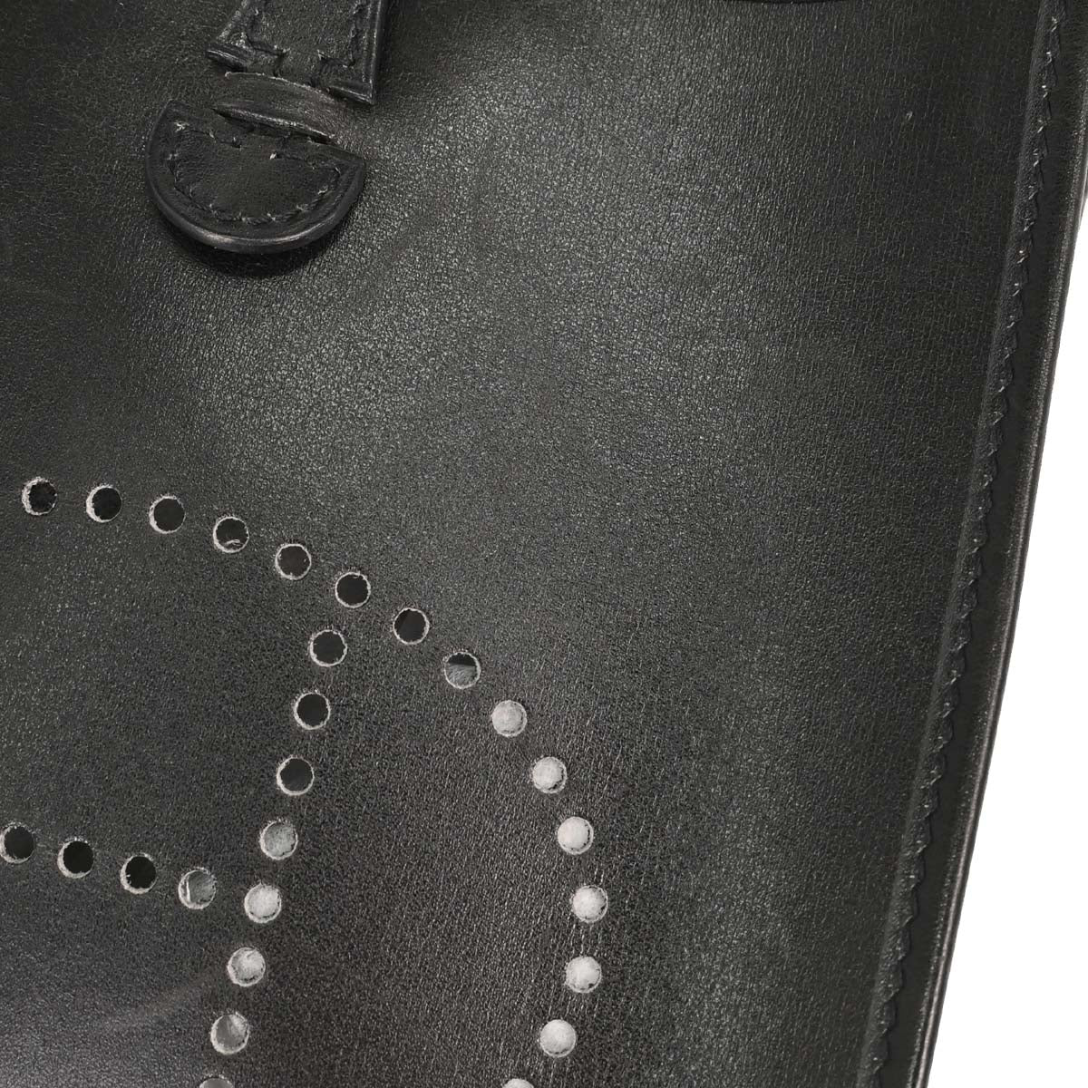 Hermes Black Box Calf Evelyne TPM Shoulder Bag