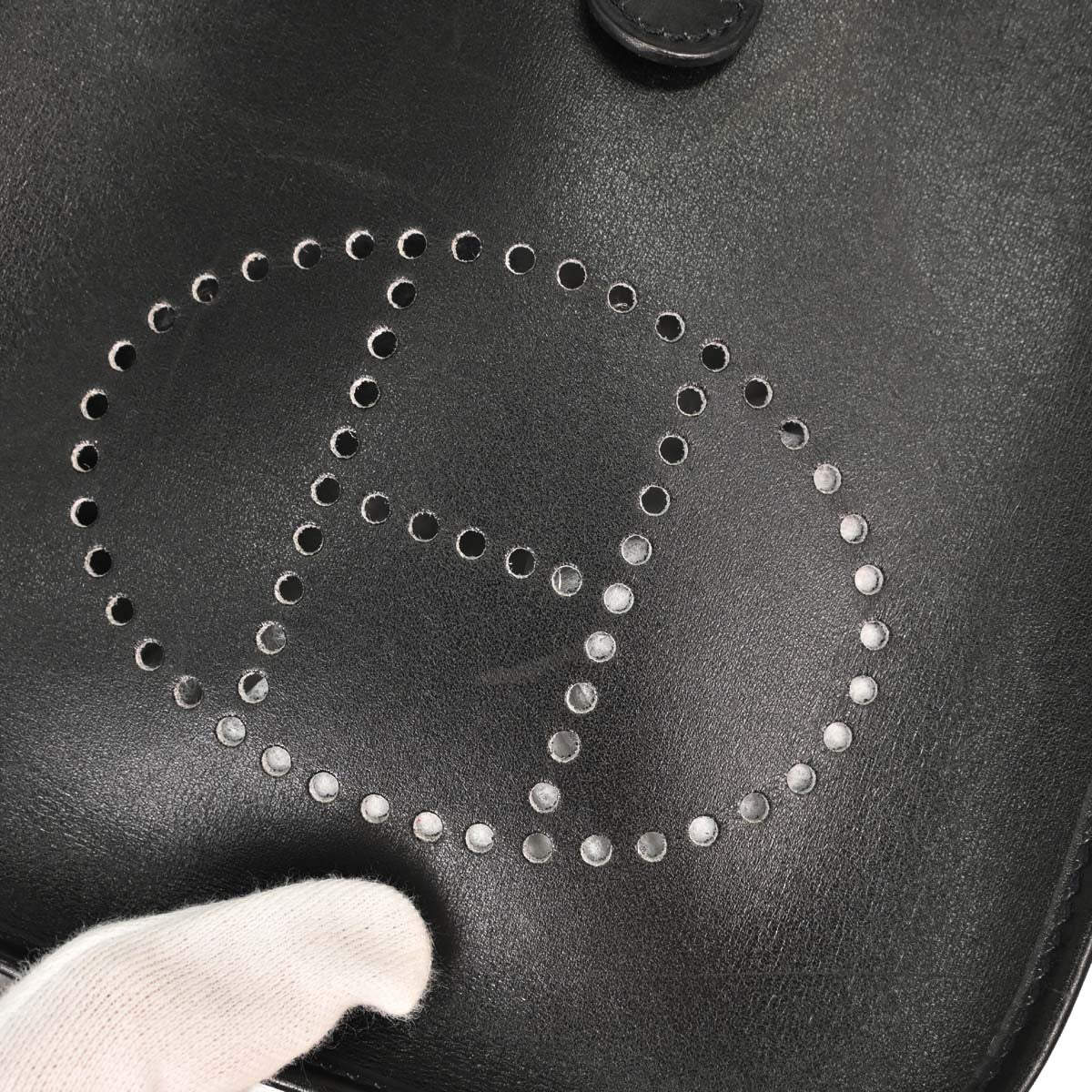 Hermes Black Box Calf Evelyne TPM Shoulder Bag