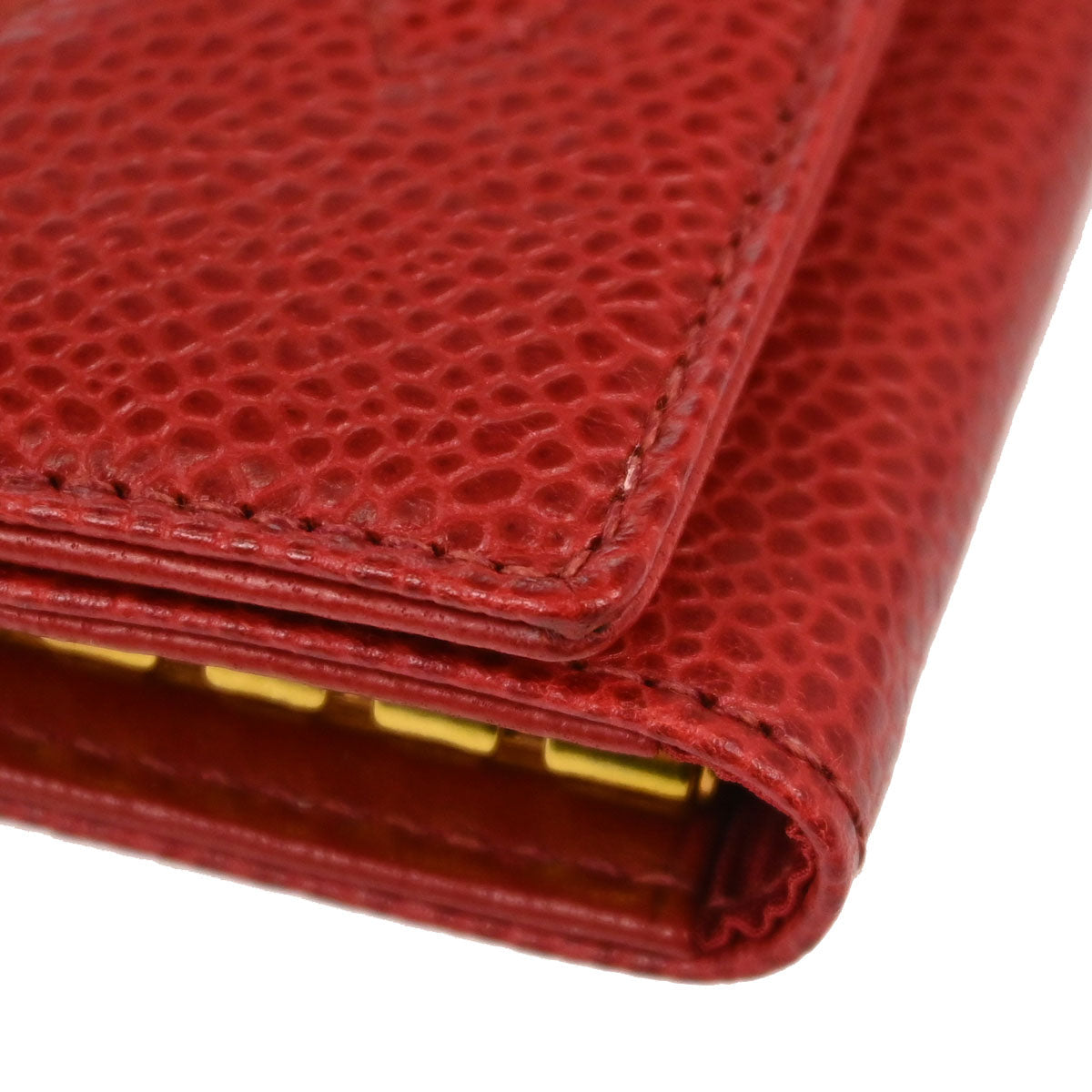 Chanel 6 Hook Key Case Red Caviar Skin Small Good