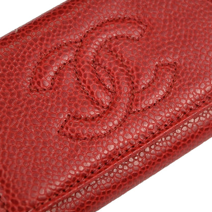 Chanel 6 Hook Key Case Red Caviar Skin Small Good