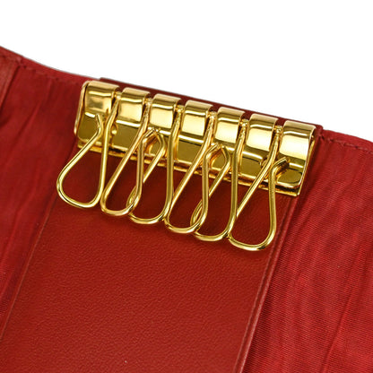 Chanel 6 Hook Key Case Red Caviar Skin Small Good