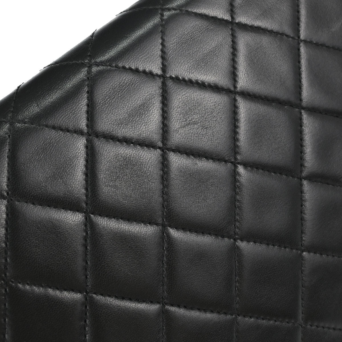 Chanel 1996-1997 Black Lambskin Pushlock Medium Half Flap Shoulder Bag