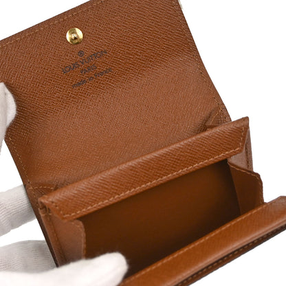 Louis Vuitton Monogram Porte Monnaie Plat Coin Case Wallet M61930