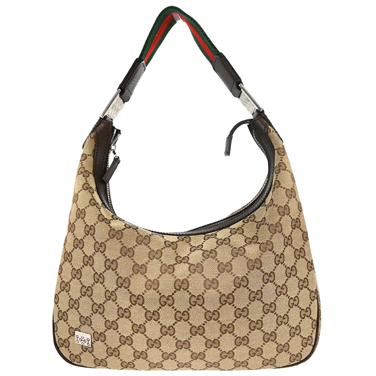 Gucci Beige Canvas GG Sherry Line Handbag
