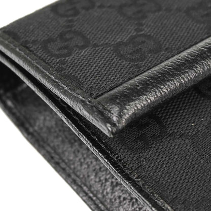 Gucci Black Canvas GG Bamboo Shoulder Bag